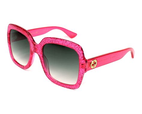 gucci oversize pink glitter shades|Rectangular frame sunglasses in pink .